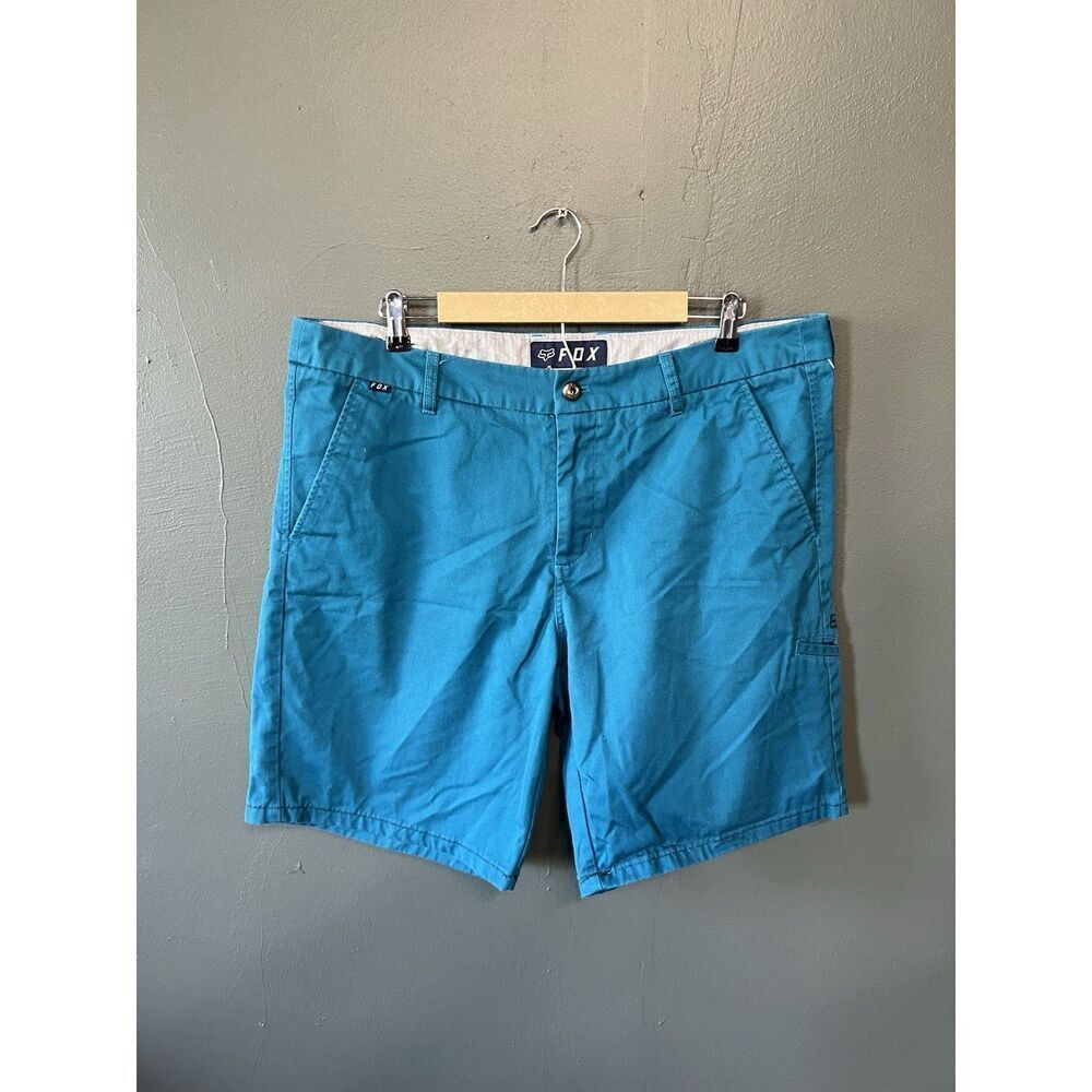 Fox Mens Blue Chino Shorts Size 38
